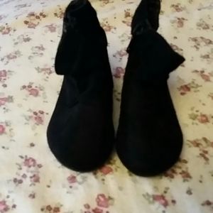 Black suede baby boots size 3